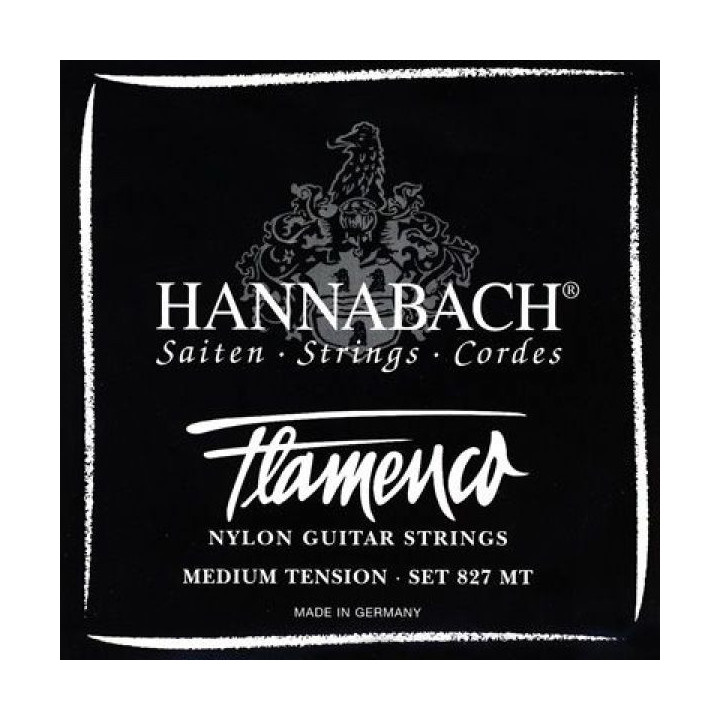 JUEGO CUERDAS FLAMENCO HANNABACH NEGRA 827MT