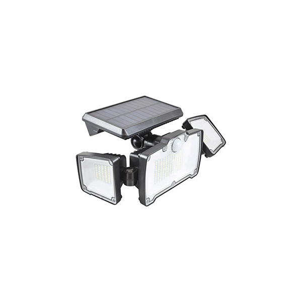APLIQUE SOLAR LED 20W CON SENSOR 3 FOCOS CON MANDO