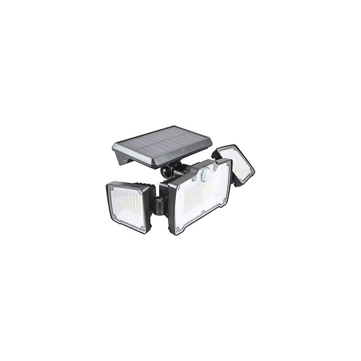 APLIQUE SOLAR LED 20W CON SENSOR 3 FOCOS CON MANDO
