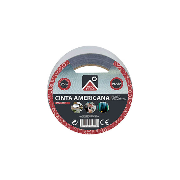CINTA AMERICANA 50 X 25 PLATA
