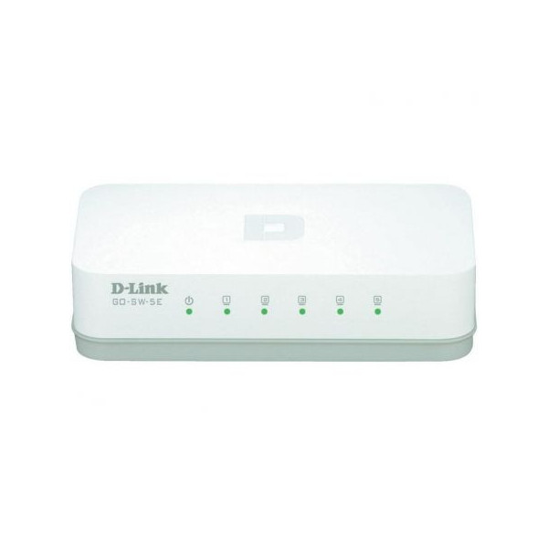 SWITCH DLINK GO-SW-5E - 5 PUERTOS RJ45 - 10/100 - HALF/FULL DUPLEX - BLANCO
